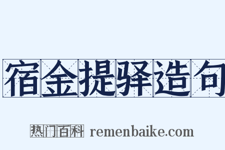 宿金提驿造句是什么意思的图片